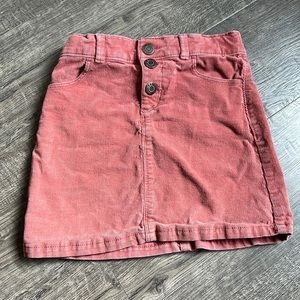 Short corduroy skirt